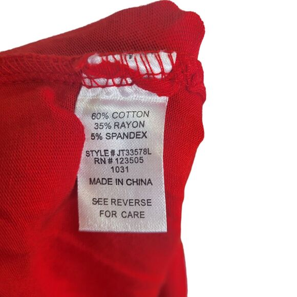 NWT Heart and hips red bodysuit with long sleeves, boat neck, size medium - Picture 4 of 4